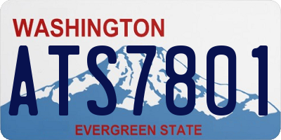 WA license plate ATS7801