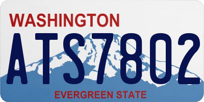 WA license plate ATS7802