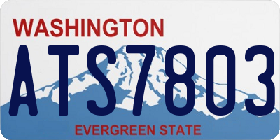 WA license plate ATS7803