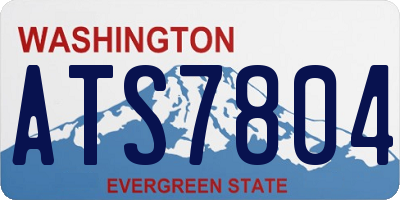 WA license plate ATS7804