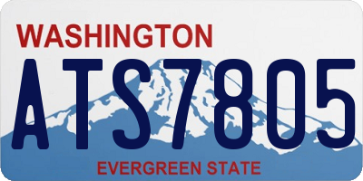 WA license plate ATS7805