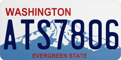 WA license plate ATS7806