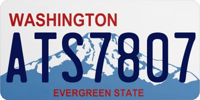 WA license plate ATS7807