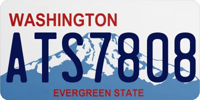 WA license plate ATS7808