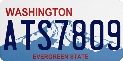WA license plate ATS7809