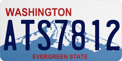 WA license plate ATS7812