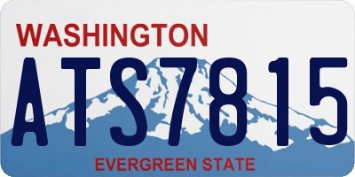 WA license plate ATS7815