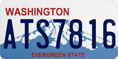 WA license plate ATS7816