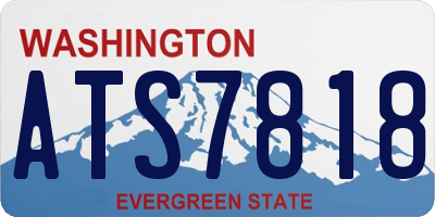 WA license plate ATS7818