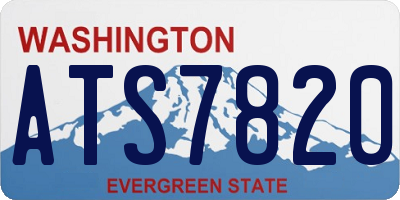 WA license plate ATS7820