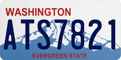 WA license plate ATS7821
