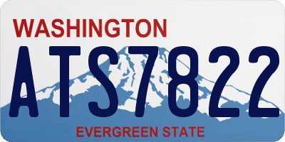 WA license plate ATS7822