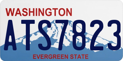 WA license plate ATS7823