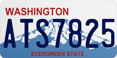 WA license plate ATS7825