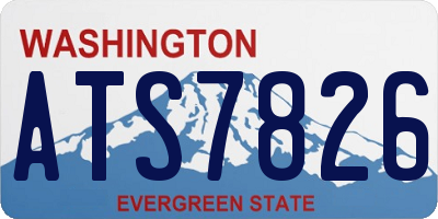 WA license plate ATS7826