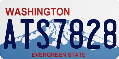 WA license plate ATS7828