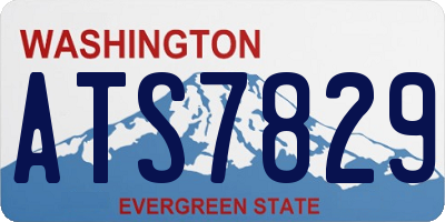 WA license plate ATS7829