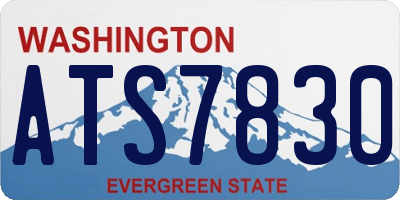WA license plate ATS7830
