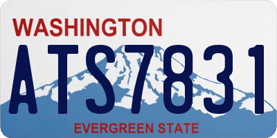 WA license plate ATS7831