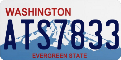 WA license plate ATS7833
