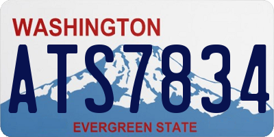 WA license plate ATS7834