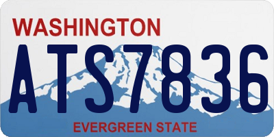 WA license plate ATS7836
