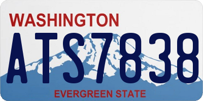 WA license plate ATS7838