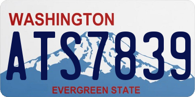 WA license plate ATS7839