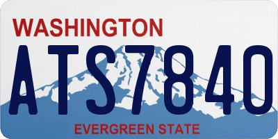 WA license plate ATS7840