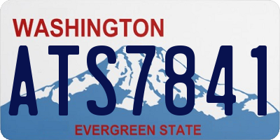 WA license plate ATS7841