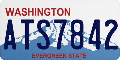 WA license plate ATS7842
