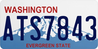 WA license plate ATS7843