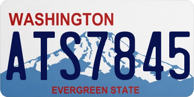 WA license plate ATS7845