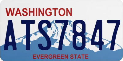 WA license plate ATS7847