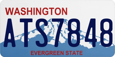 WA license plate ATS7848