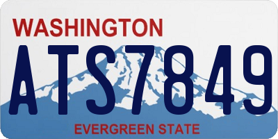 WA license plate ATS7849