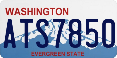 WA license plate ATS7850
