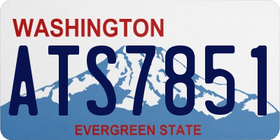 WA license plate ATS7851
