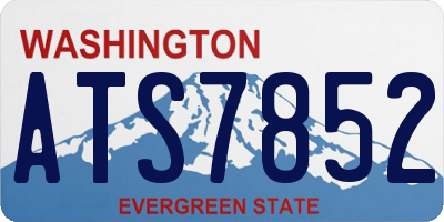 WA license plate ATS7852