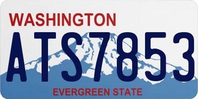 WA license plate ATS7853