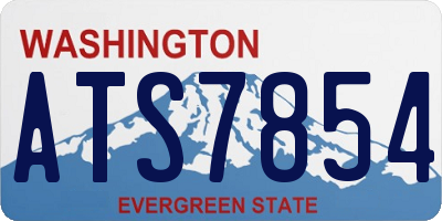 WA license plate ATS7854