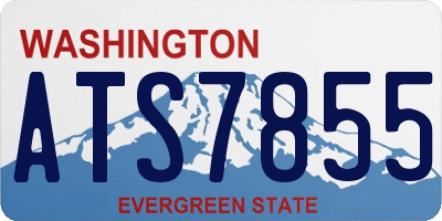 WA license plate ATS7855
