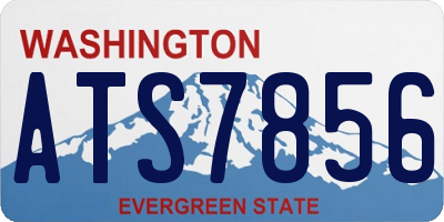 WA license plate ATS7856