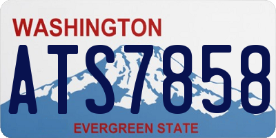 WA license plate ATS7858