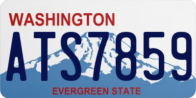 WA license plate ATS7859