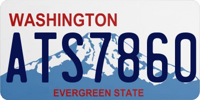 WA license plate ATS7860