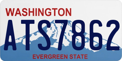 WA license plate ATS7862