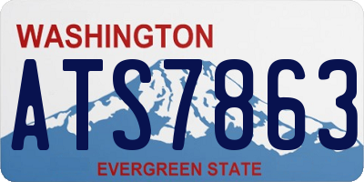 WA license plate ATS7863