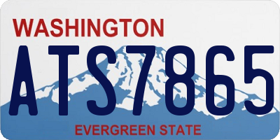 WA license plate ATS7865