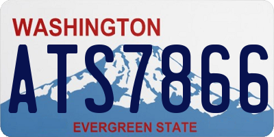 WA license plate ATS7866